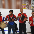 Marileidy Paulino es recibida en el Aeropuerto Internacional de las Américas con música típica tras su paso por los Juegos Panamericanos de Santiago 2023.