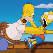 Homero Simpson estrangulando a Bart