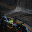 Imagen de la pared lateral que colapsó en el desnivel de la 27 de febrero el pasado sábado.