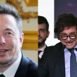 Magnate Elon Musk y el presidente electo de Argentina, Javier Milei