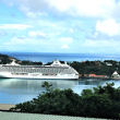 El barco Crystal Serenity en St. Lucia.