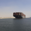 Vista del canal de Suez.