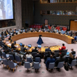Una vista general de la reunión del Consejo de Seguridad de Naciones Unidas que ayer abordó, nueva vez, la situación de crisis e inseguridad en Haití.