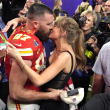 Taylor Swift besa al ala cerrada de los Kansas City Chiefs, Travis Kelce