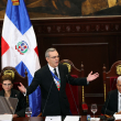 Fotografía muestra al presidente de la República, Luis Abinader, dando discurso de rendición de cuentas ante Asamblea Nacional, en febrero de 2024.