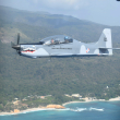 La aeronaveTP-75 DULUS, es oficialmente la encargada de supervisar desde los aires el movimiento en la línea fronteriza entre República Dominicana y su país vecino, Haití.