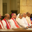Religiosos que proclamaron el Sermón de las Siete Palabras en la Catedral Primada de América el Viernes Santo.
