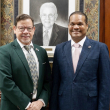 David Hernández Martich y Radhamés Silverio González en el Encuentro Verde de Listín Diario.