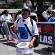 Supporters of former Ecuadorian vice president Jorge Glas protest demanding his release by the Ecuadorian government in front of the Mexican embassy in Quito on April 6, 2024. Ecuadorian authorities stormed the Mexican embassy in Quito on April 5 to arrest former vice president Jorge Glas, who had been granted political asylum there, prompting Mexico to sever diplomatic ties after the "violation of international law". (Photo by Galo Paguay / AFP)