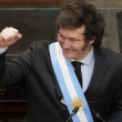Javier Milei se dirige a los legisladores durante la sesión legislativa inaugural en Buenos Aires, Argentina, el viernes 1 de marzo de 2024