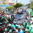 Vista de la marcha caravana en San Pedro de Macorís