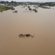 inundación causada por el desbordamiento del río Jacuí