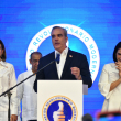 Luis Abinader, durante la celebración de su victoria en 2024.