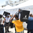 Equipo de la JCE carga los materiales electorales en Santo Domingo Este, cuando se procedía a la revisión de los votos nulos