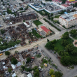Vista aérea de la destrucción masiva causada por bandas armadas en la ciudad de Puerto Príncipe, Haití/ foto Clarens SIFFROY