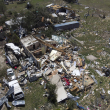 casas destruidas después de que un tornado en Texas