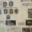 Fotografía muestra imagen compartida por la Policía Nacional que muestra proceso investigativo del robo en la sucursal bancaria.