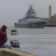 la fragata Almirante Gorshkov de la Armada rusa llega al puerto de La Habana