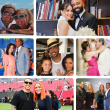 En la composición fotográfica, Chayanne, Brea Frank, Bolívar Valera, Romeo Santos, Miralba Ruiz, Daddy Yankee, Raymon Pozo y Miguel Céspedes con sus respectivas parejas.