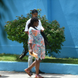 Una parturienta haitiana cuando procuraba servicio médico en la Maternidad Nuestra Señora de la Altagracia, en la capital.