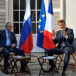 El presidente ruso Vladimir Putin y el mandatario francés Emmanuel Macron