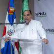 El cónsul en San Juan, Puerto Rico, César Cedeño, habla durante la inauguración de la séptima oficina de Senasa en el exterior.