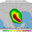 La tormenta tropical 'Beryl' ha vuelto a ganar fuerza tras su paso por México y podría volver a entrar en la categoría de huracán cuando se acerque al sur del estado norteamericano de Texas a última hora del domingo.