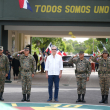 Presidente Luis Abinader encabezando inauguración de las remodelaciones realizadas en la fortaleza militar de San Pedro de Macorís.