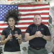 astronautas Suni Williams, izquierda, y Butch Wilmore