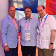 Garibaldy Bautista, Francisco Camacho y Felipe Vicini en la casa dominicana en París.