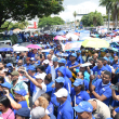 Grupo de manifestantes de la Asociación Dominicana de Profesores