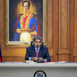 El presidente de Venezuela, Nicolás Maduro, habla durante una rueda de prensa este miércoles, en el Palacio de Miraflores en Caracas (Venezuela).