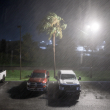 El viento y la lluvia provocados por el huracán Debby