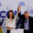 El candidato presidencial de la oposición Edmundo González  y la líder opositora María Corina Machado en Caracas, Venezuela, el lunes 29 de julio de 2024.