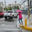 Inundaciones urbanas en el Distrito Nacional, registradas este martes 3 de septiembre de 2024