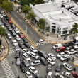 Semáforos sin funcionar provocaron a finales de agosto extensa congestión vial en avenidas del Distrito Nacional.