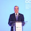 El presidente Luis Abinader al hablar en la conferencia organizada por el Banco de Desarrollo de América Latina y el Caribe (CAF) el 5 de septiembre de 2024