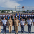 El ministro de Defensa, teniente general Fernández Onofre, encabezó un acto en la Base Aérea de San isidro.