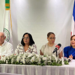 En la mesa principal de la rueda de prensa de la Sociedad Dominicana de Psiquiatría estuvieron Rafael Jhonson, Ampary Reyes, Bearis Rodriguez y Yomaly Alcántara.