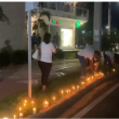 Encendido de velas en Ciudad Juan Bosch