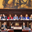 Fotografía muestra vistas públicas a reforma fiscal en el Congreso Nacional.