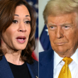 Esta combinación de imágenes creada el 25 de octubre de 2024 muestra a la vicepresidenta estadounidense y candidata presidencial demócrata Kamala Harris en Houston, Texas el 25 de octubre de 2024 y al expresidente estadounidense candidato presidencial republicano Donald Trump en East Del Valle, Austin, Texas el 25 de octubre de 2024.