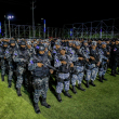 grupo de policías durante un operativo esta madrugada en San Marcos