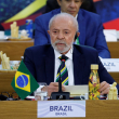 El presidente de Brasil, Lula Da Silva, pronuncia un discurso durante la sesión inaugural de la Cumbre del G20 en Río de Janeiro, Brasil