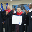 Dr. Franklyn Holguín Haché, rector de la Universidad APEC, con el título de Profesor Honorario de la Facultad de Ciencias Jurídicas y Políticas (FCJP)