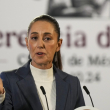 La presidenta de México, Claudia Sheinbaum, da su conferencia de prensa matutina en el Palacio Nacional, en Ciudad de México, el 2 de octubre de 2024.