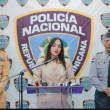 Ministra de Interior y Policía, Faride Raful en una rueda de prensa/Externa