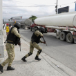 Policías haitianos desplegados en Puerto Príncipe.