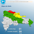 El COE mantiene otras 17 provincias en alerta amarilla y verde.