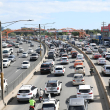 Largos taponamientos en la Autopista Duarte